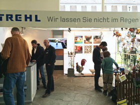 Messstand der Strehl GmbH auf der Baumesse in Überlingen, März 2014