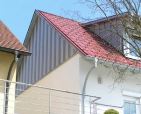wartungsfreie Giebelverkleidung aus Aluminium