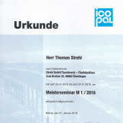 ICOPAL - Urkunde Meisterseminar M 1  / 2016