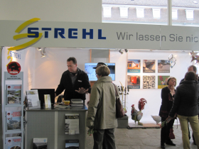 Messstand der Strehl GmbH auf der Baumesse in Überlingen, März 2014