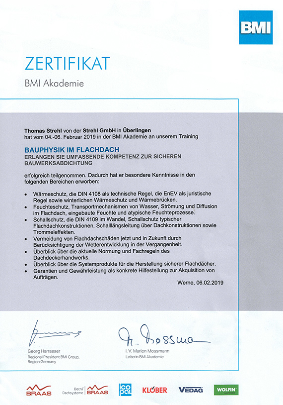 Bauphysik im Flachdach - BMI Akademie 2019